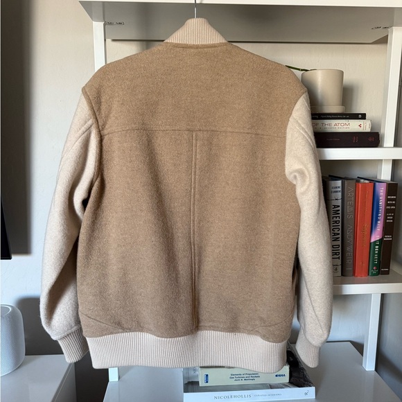 Everlane Rewool Varsity Bomber Jacket - Cream - Picture 5 of 5